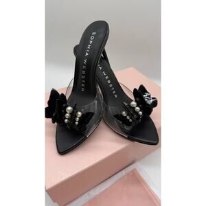 Sophia Webster Women's Vanessa Butterfly & Faux Pearl Mule Sandals 38.5